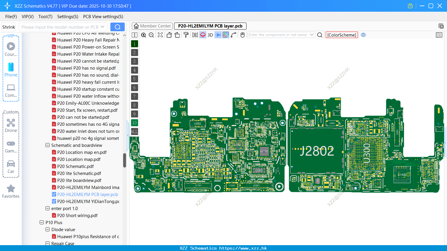 Huawei P20-HL2EMILYM PCB Layer
